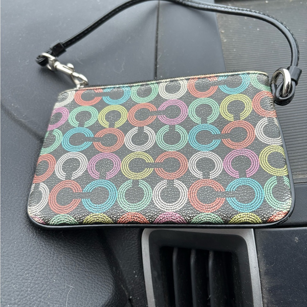 Coach Waverly Multi-Color C Wristlet, - Picture 2 of 5